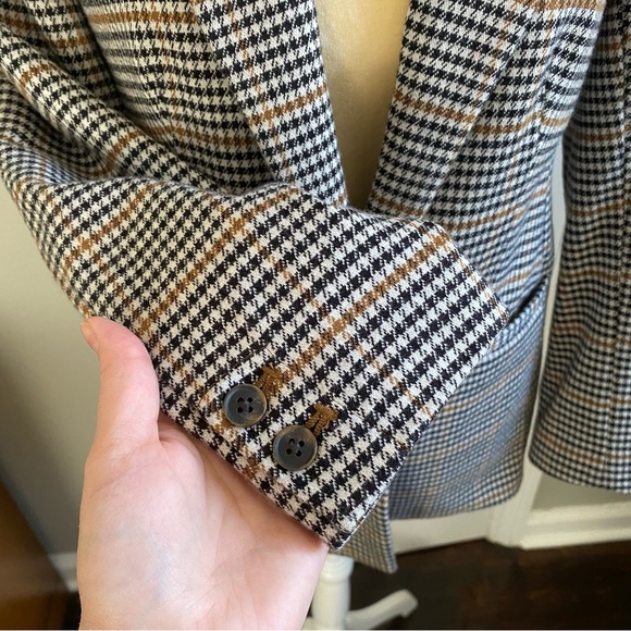Old Navy Houndstooth Plaid Ponte Knit Blazer, Womens Small X-Small - Picture 6 of 16